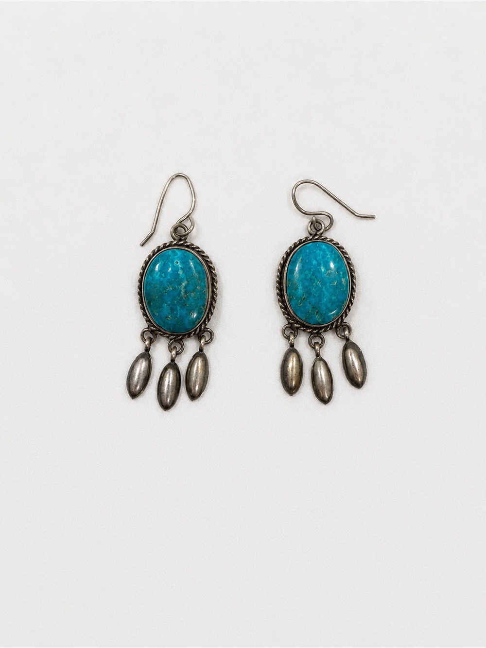 E.M. Linkin Sterling Silver Turquoise Dangle Earrings
